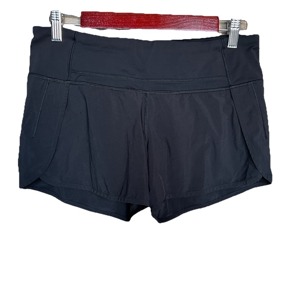 Lululemon Speed Up Shorts Womens 6 Black Low-Rise Lined 4" Inseam Activewear Run